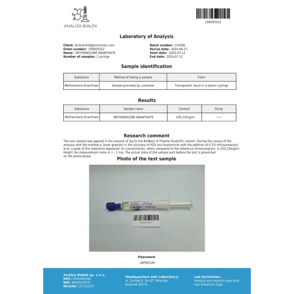 Primobolan Injectable – Driada - 100mg/mL - 1vial