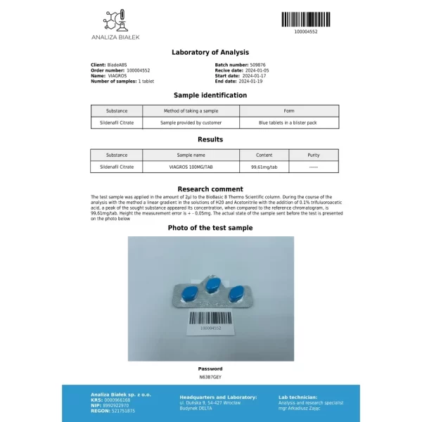 Viagra – Driada - 100mg - 20tabs