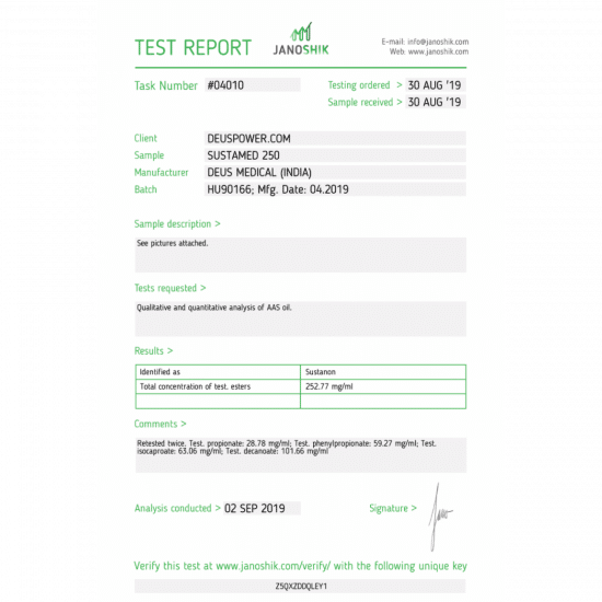 Sustanon – Deus Medical - 250mg/mL