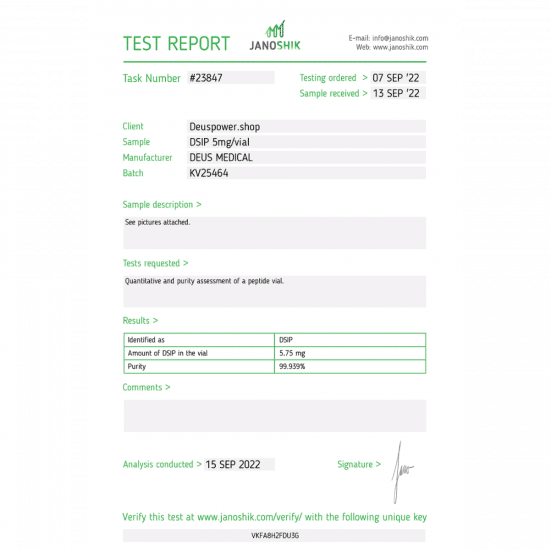 DSIP Peptide – Deus Medical - 5mg/vial
