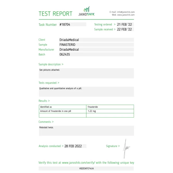 Finasteride – Driada - 1mg - 50tabs