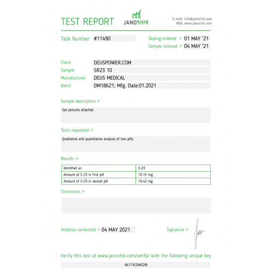 S 23 – Deus Medical - 10mg - 50tabs